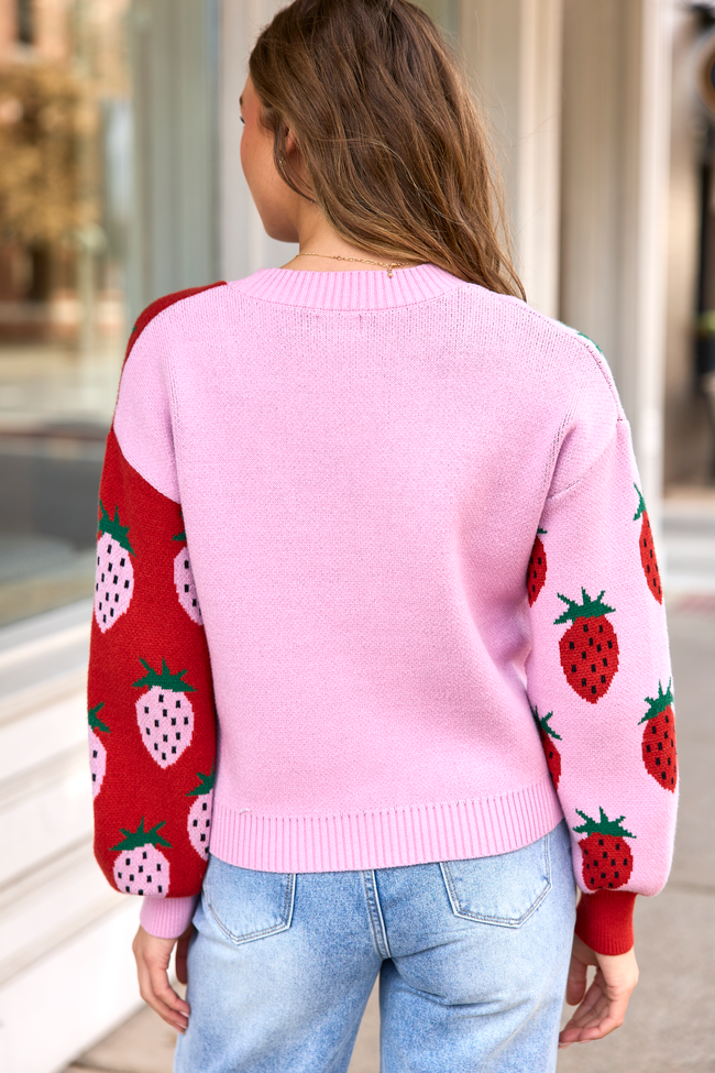Wilder Pink And Red Strawberry Cardigan